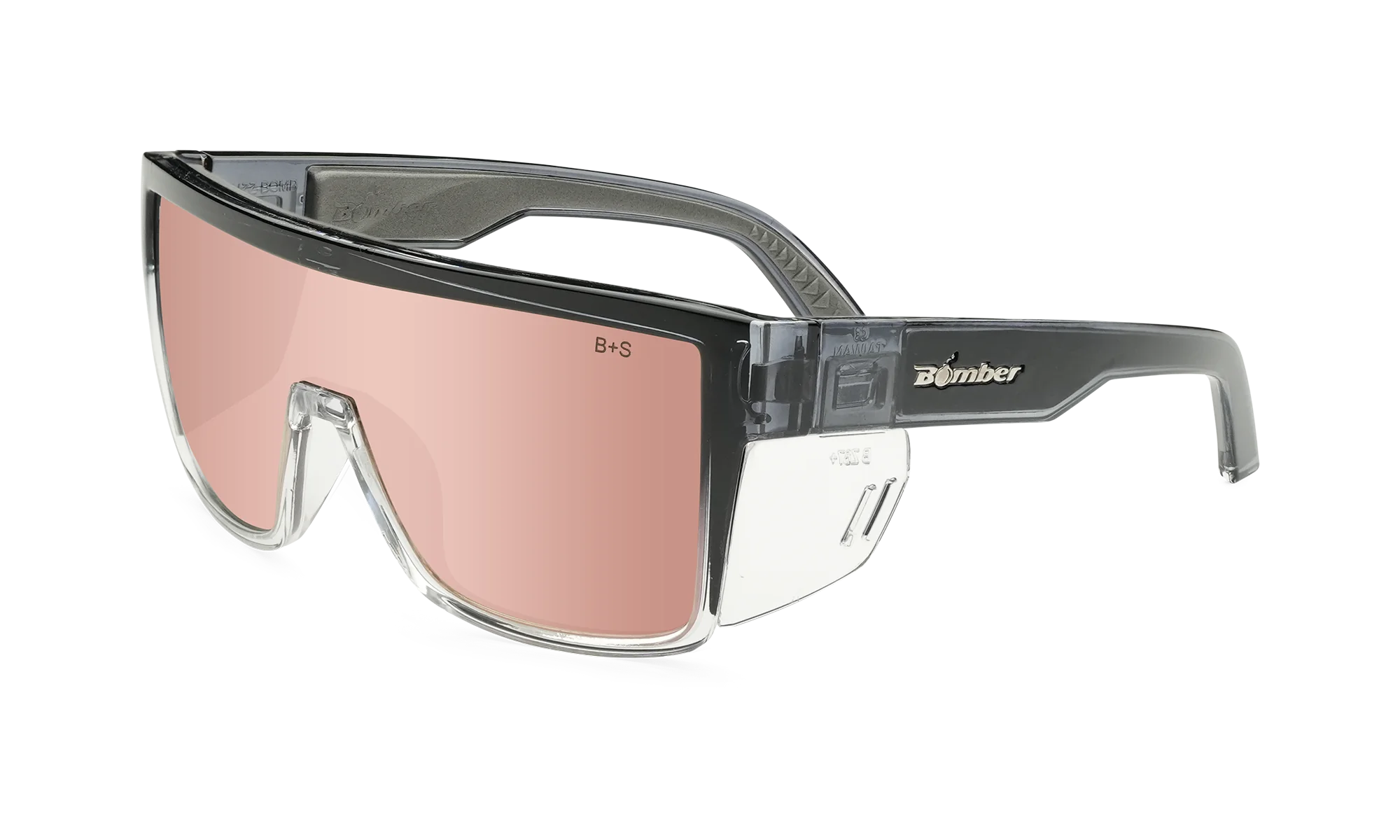 BUZZ Bomb Safety - Polarized Rose Gold Mirror Crystal