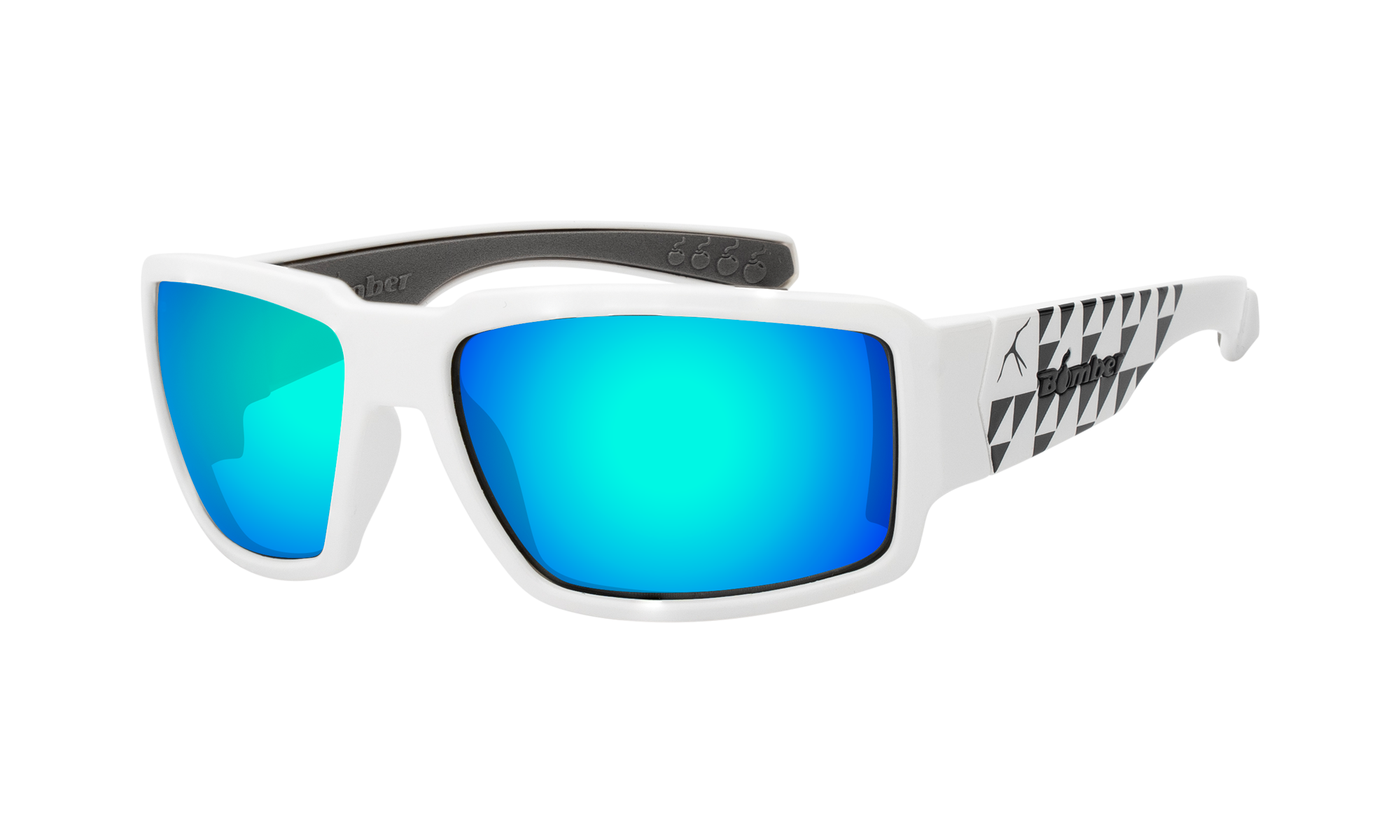 BOOGIE Safety - Polarized Ice Blue Mirror White Mana Series