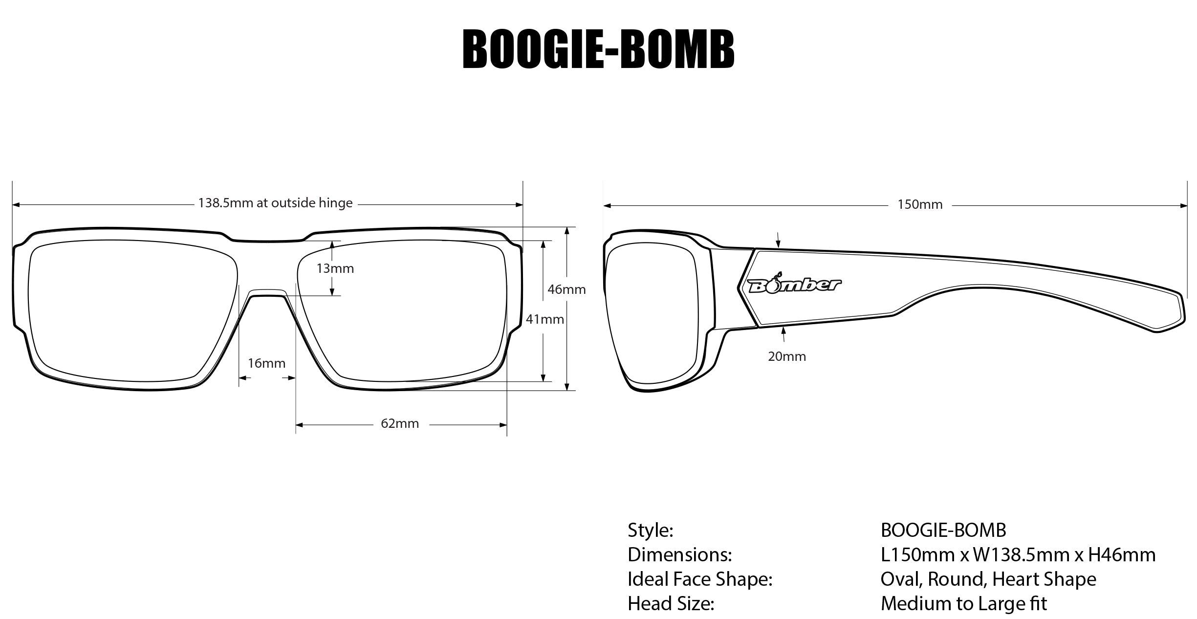 BOOGIE Safety - Polarized Red Mirror Mana Series