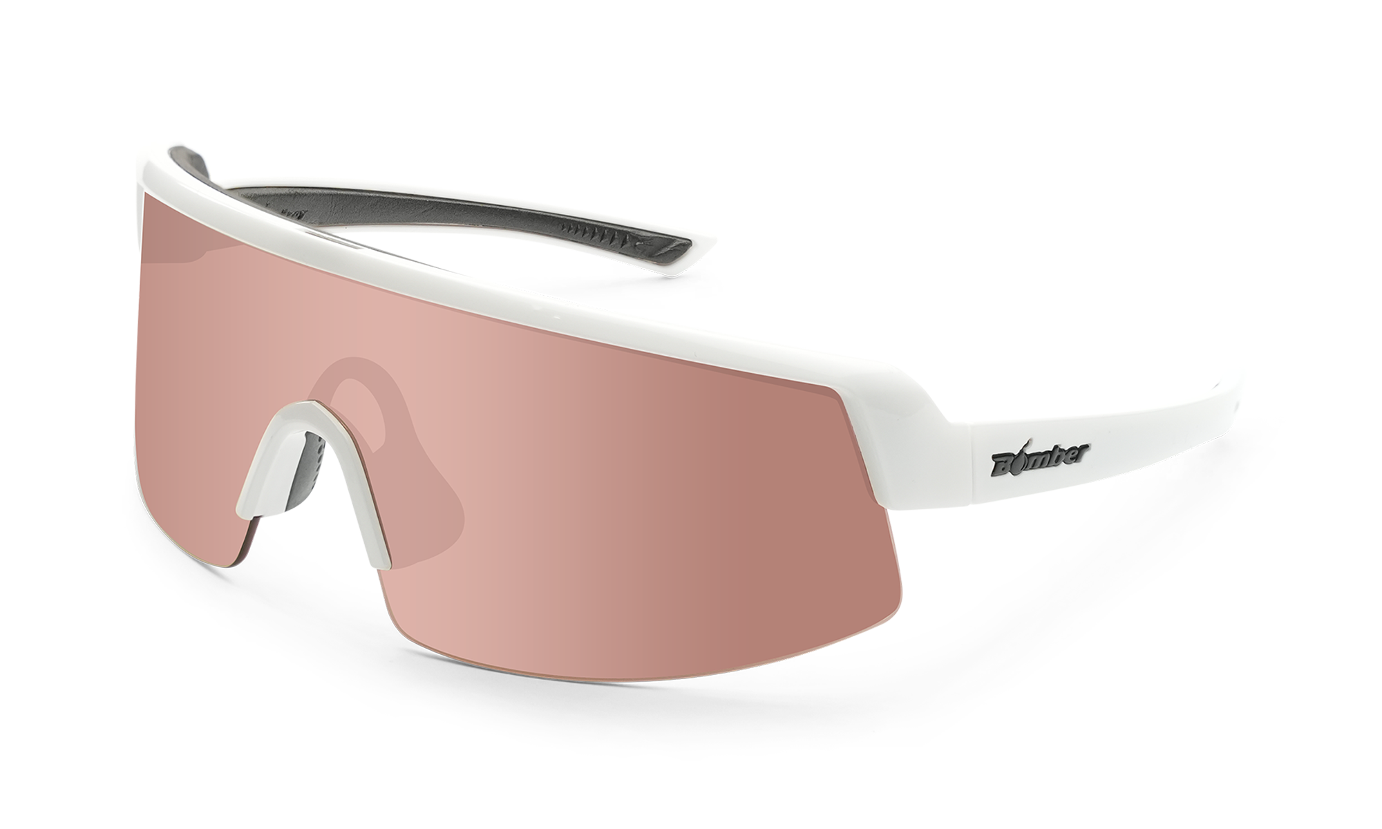 BOMB RIPPA Safety - Polarized Rose Gold Pink Mirror White