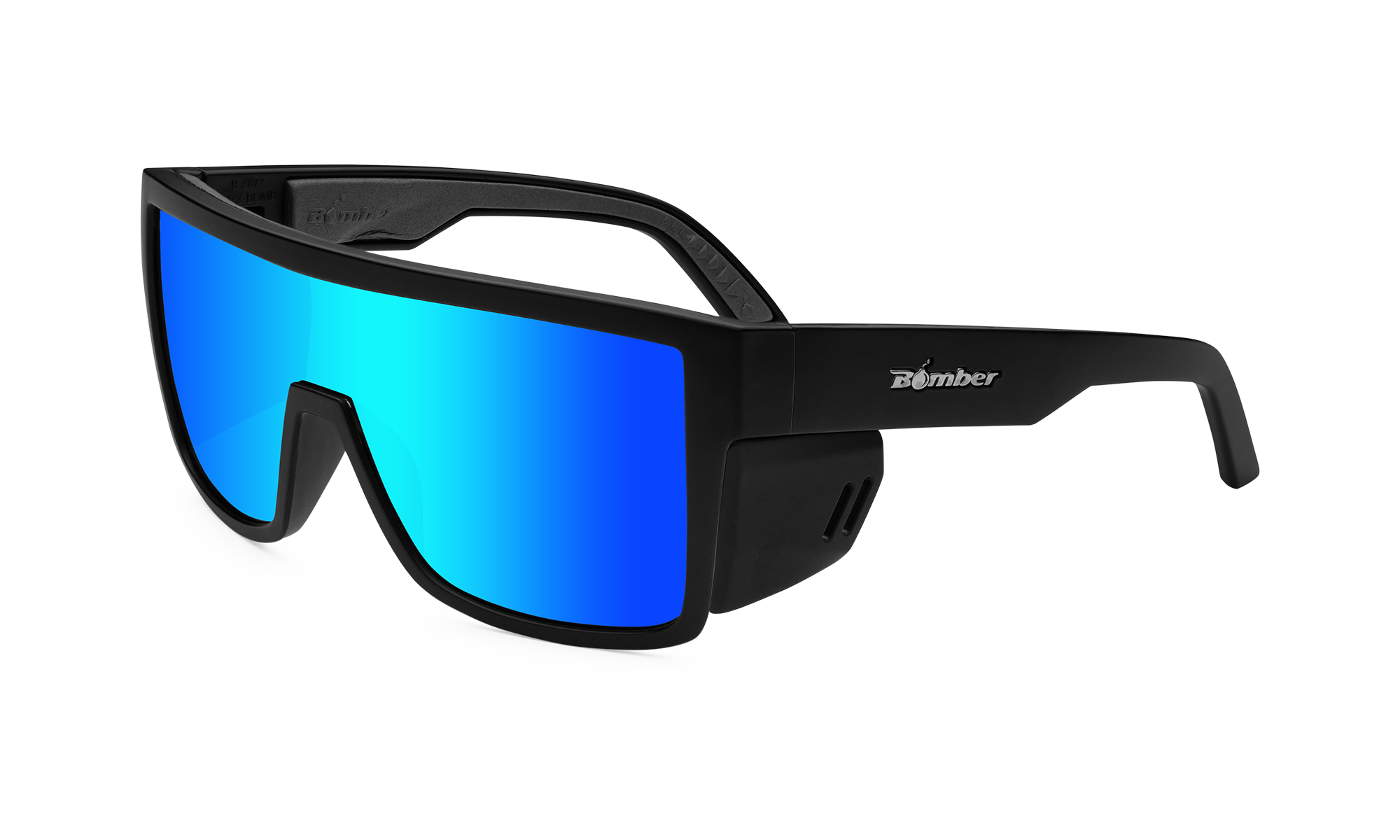 BUZZ Bomb Safety - Polarized Ice Blue Mirror Black