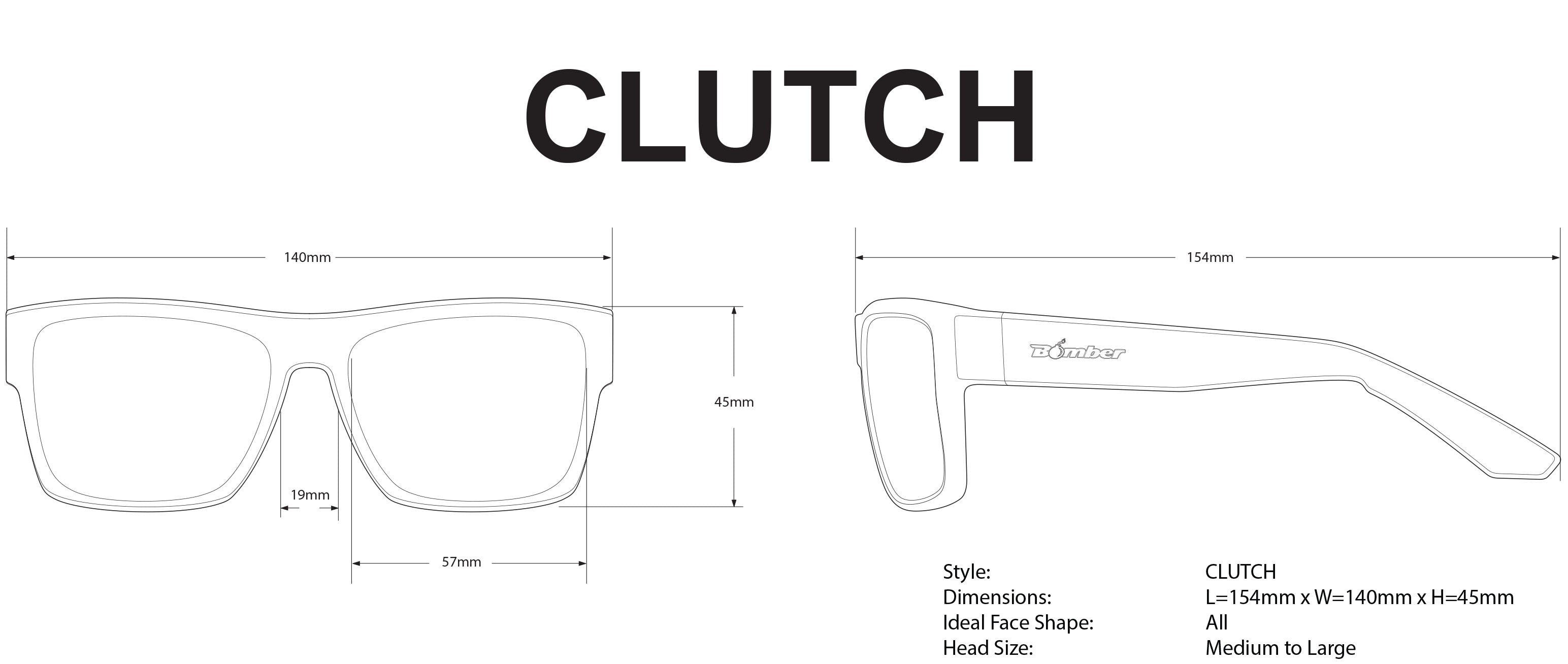 CLUTCH Safety - Polarized Blue Mirror (Grande Only)