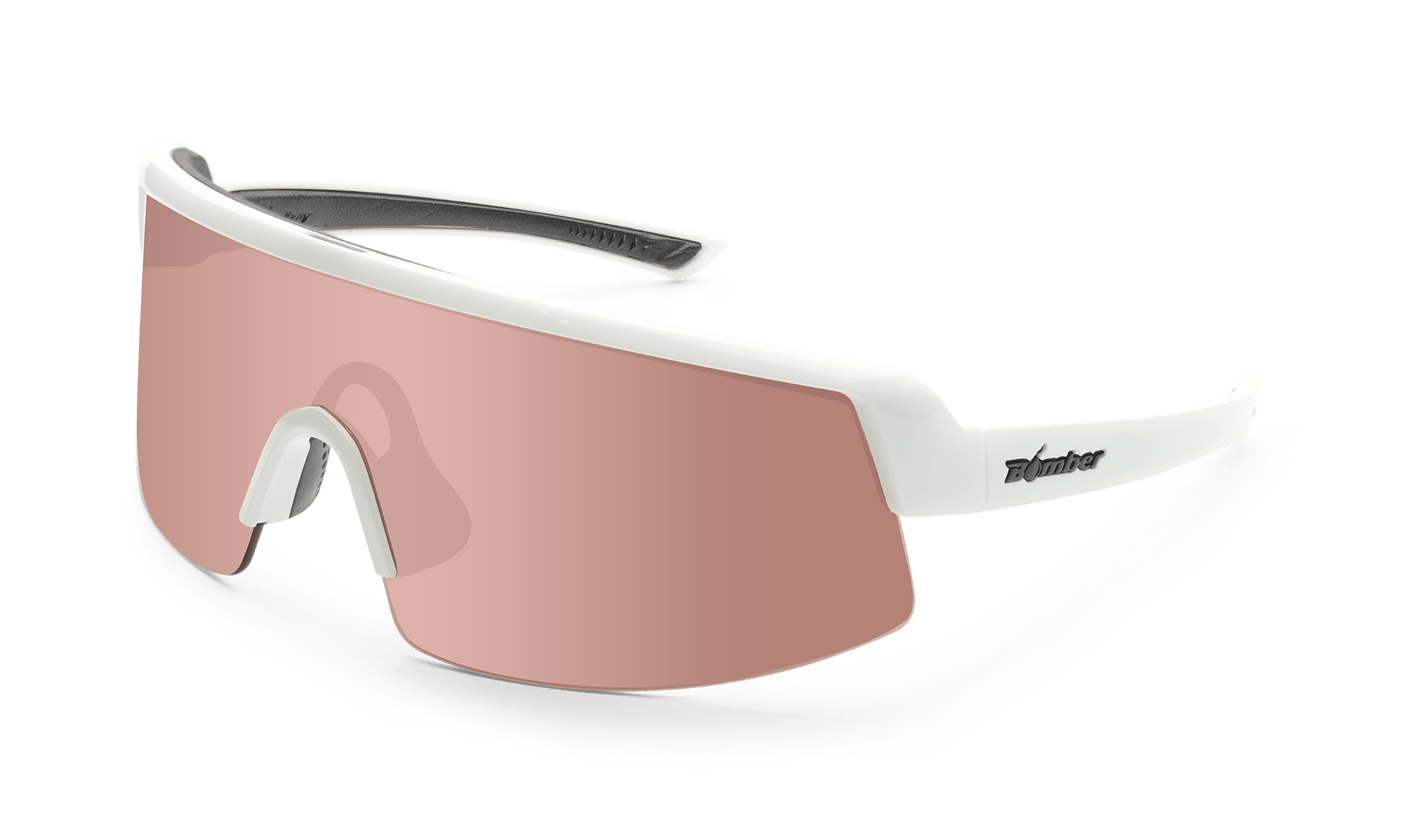 BOMB RIPPA Safety - Polarized Rose Gold Pink Mirror White