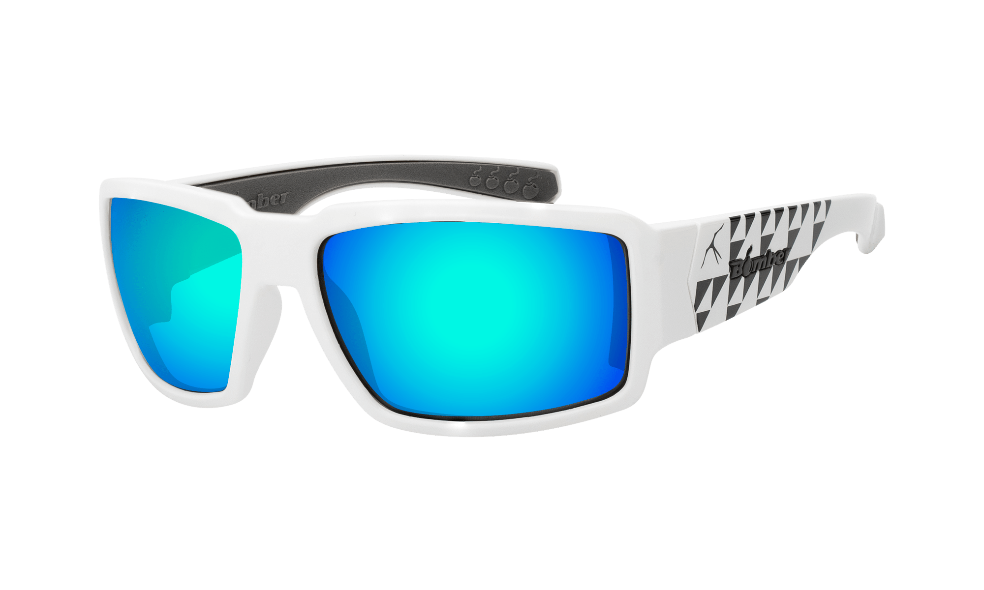 BOOGIE Safety - Polarized Ice Blue Mirror White Mana Series