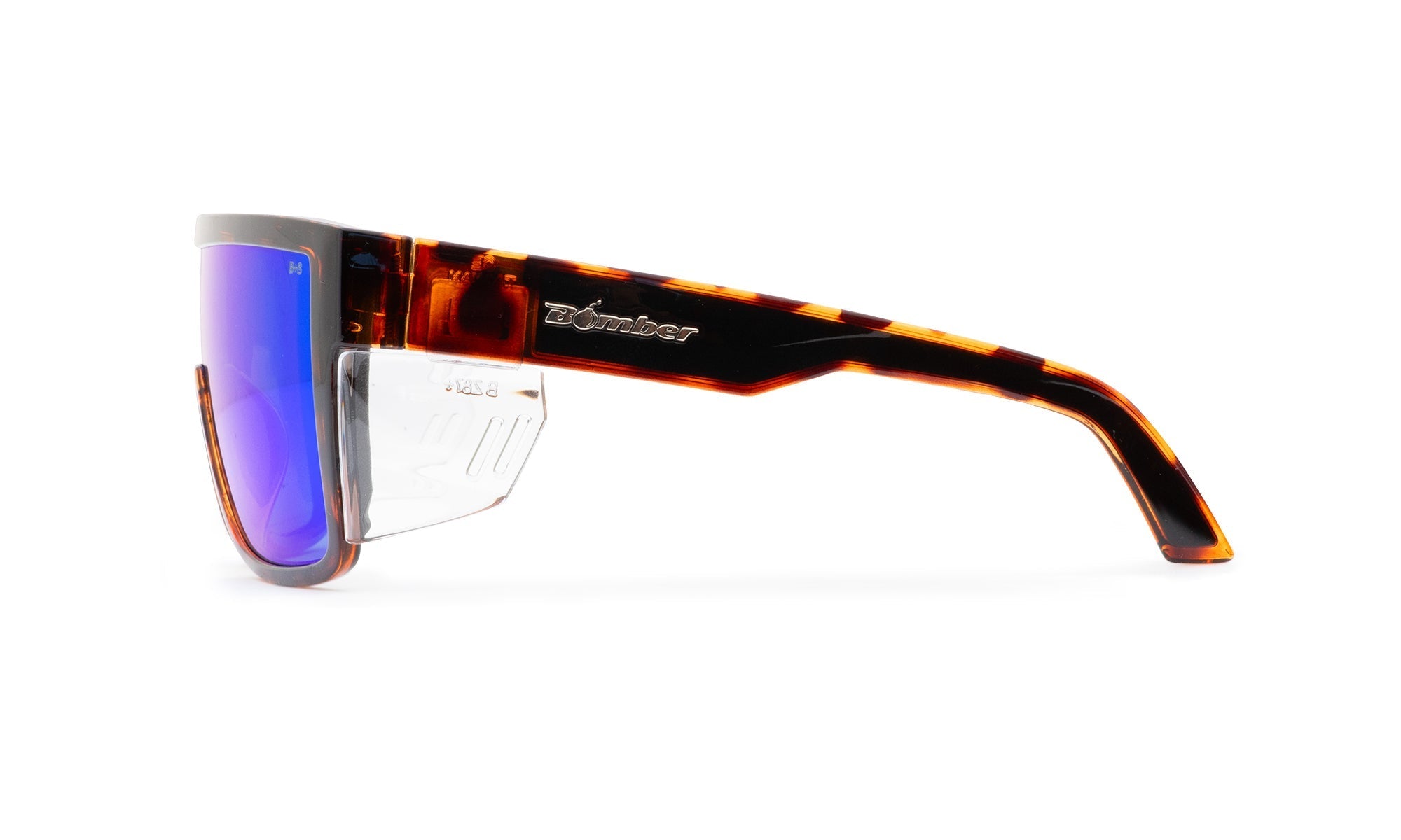 BUZZ Bomb Safety - Polarized Ice Blue Mirror Tortoise