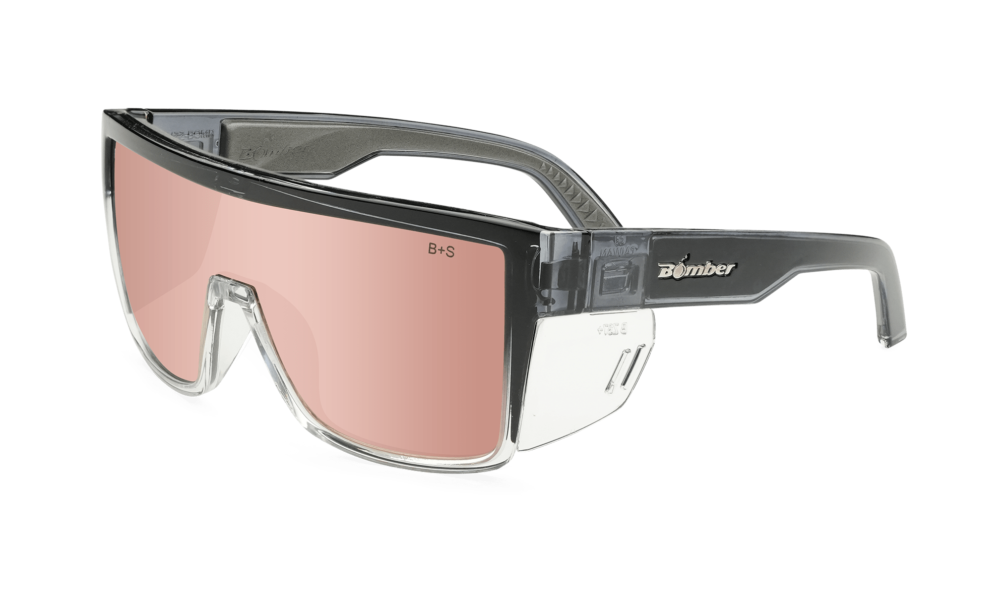 BUZZ Bomb Safety - Polarized Rose Gold Mirror Crystal