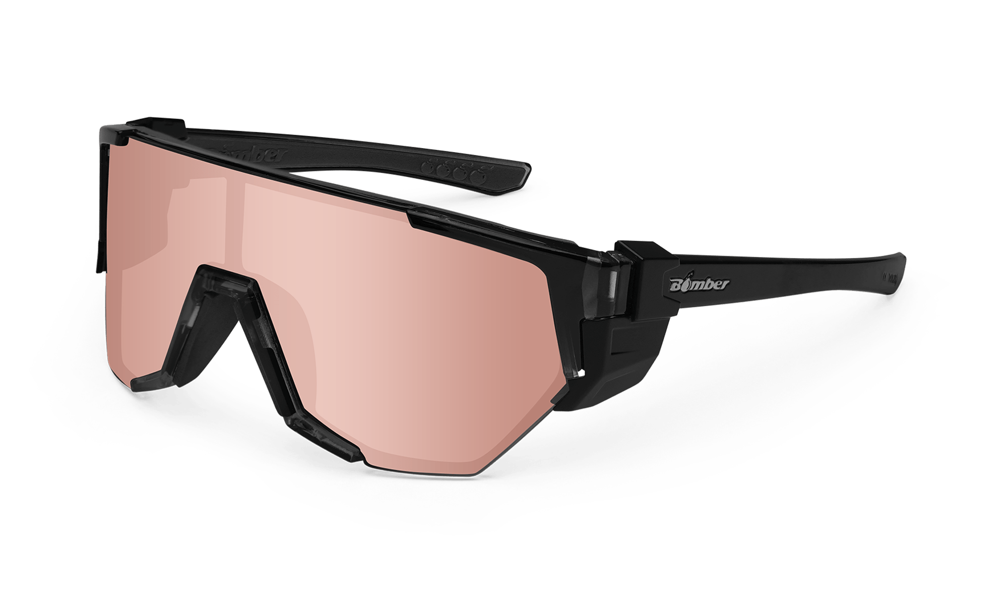 JAGER Bomb Safety - Polarized Rose Gold Pink Mirror Crystal