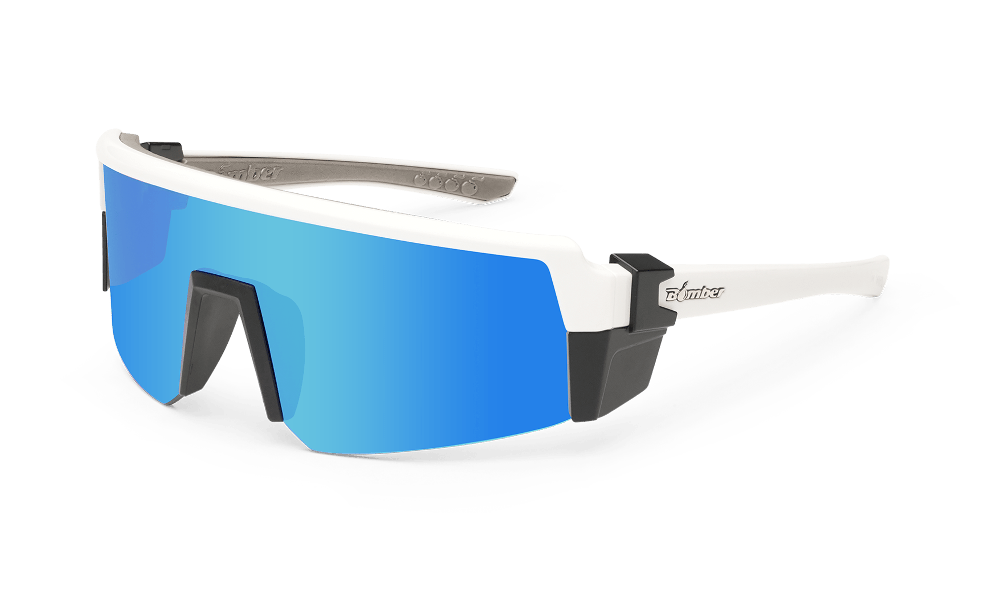 SMOKE Bomb Safety - Polarized Ice Blue Mirror White
