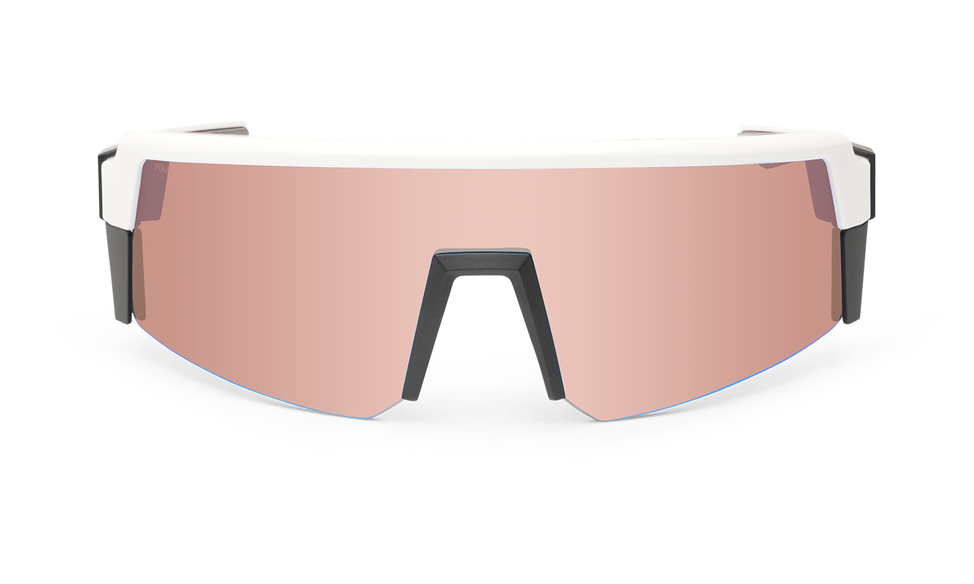 SMOKE Bomb Safety - Polarized Rose Gold Pink Mirror White