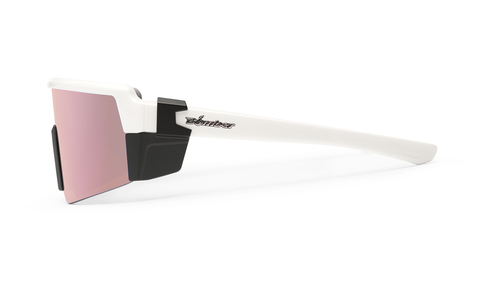 SMOKE Bomb Safety - Polarized Rose Gold Pink Mirror White