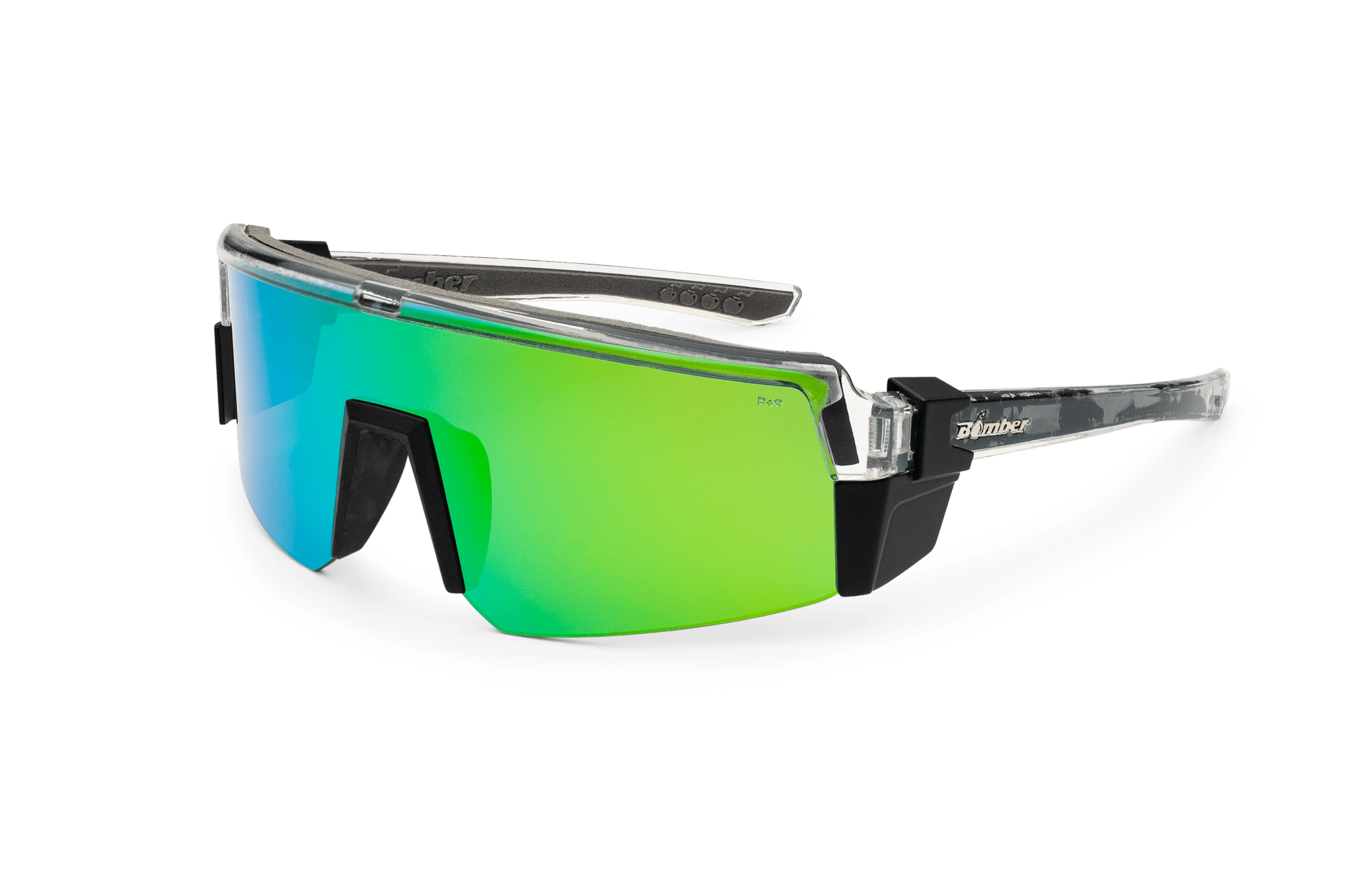 SMOKE Bomb Safety - Polarized Green Mirror Crystal
